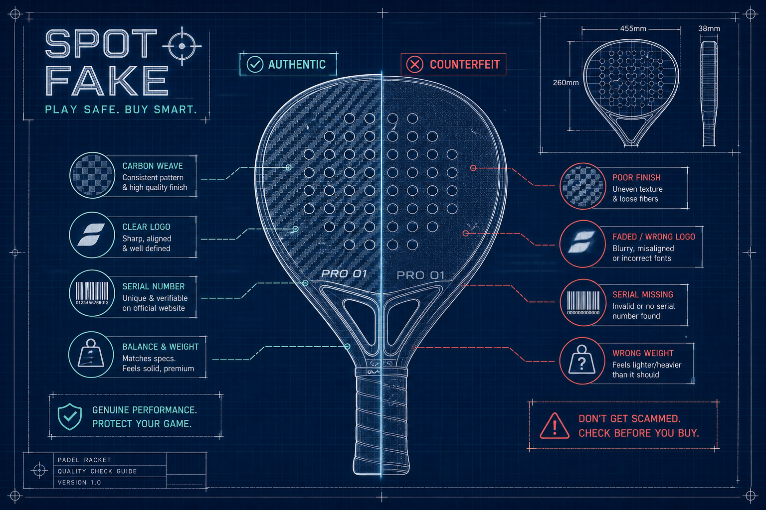 How to Identify Fake Padel Rackets in Pakistan (Complete 2026 Guide)