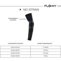 FLOKY No Strain Biomechanical Sleeve Black (Pair) - Padelup