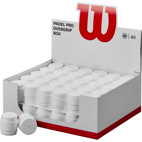 Wilson Padel Pro 60 white overgrips cube