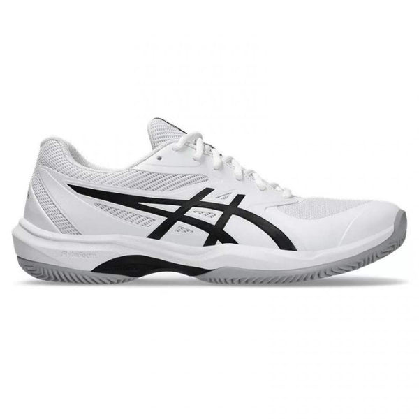 Asics white black padel shoes side view