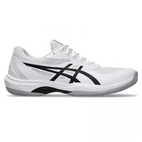 Asics white black padel shoes side view